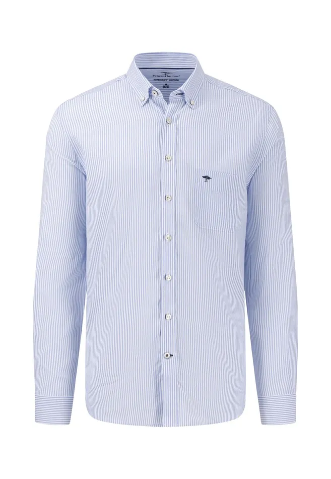 Shirts Men FYNCHHATTON Soft Oxford Shirt Made Of Cotton Light Blue Stripelight Bluenavywhitelight Blue Checkpinkpink Stripe