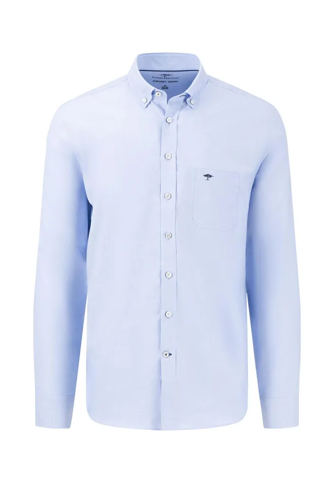 Shirts Men FYNCHHATTON Soft Oxford Shirt Made Of Cotton Light Blue Stripelight Bluenavywhitelight Blue Checkpinkpink Stripe