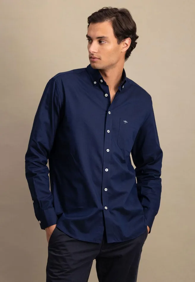 Shirts Men FYNCHHATTON Soft Oxford Shirt Made Of Cotton Light Blue Stripelight Bluenavywhitelight Blue Checkpinkpink Stripe