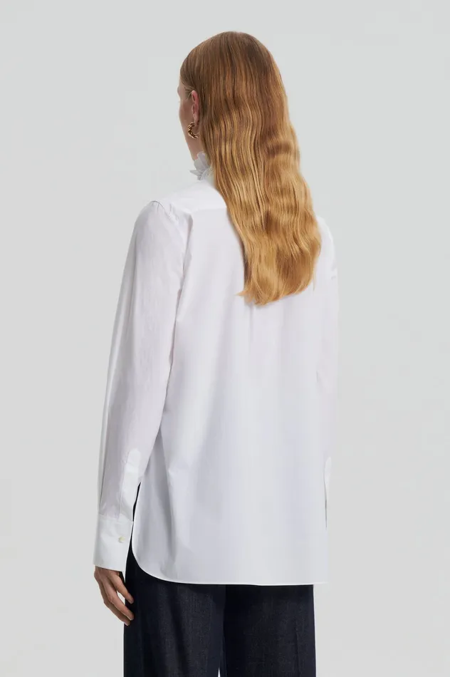 Shirts Scanlan Theodore Women PARACHUTE RUFFLE TRIM SHIRT WHITE
