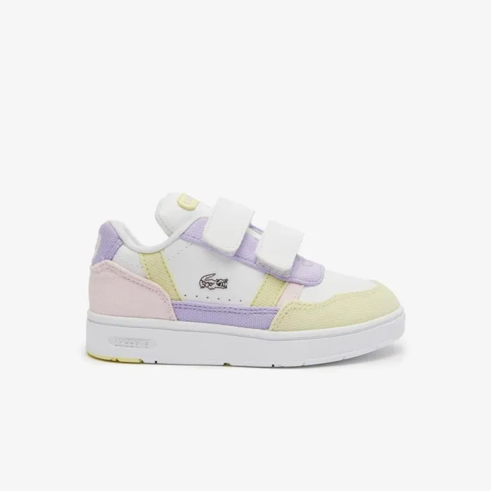 Shoes and Accessories Kids Lacoste Infants039 TClip Sneakers Whitepink B53