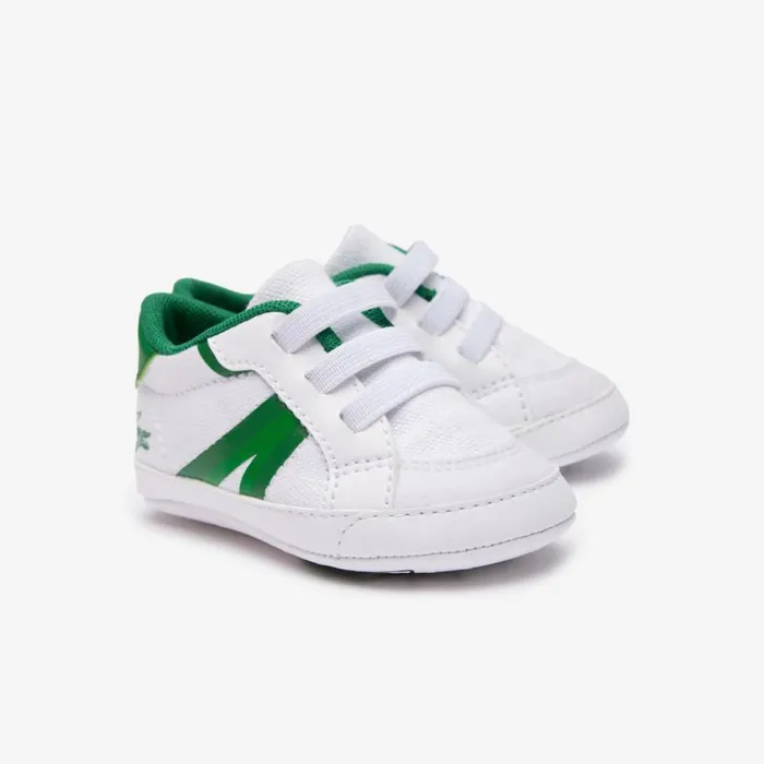 Shoes and Accessories Kids Lacoste Infants L004 Cub Sneakers Whitegreen 082