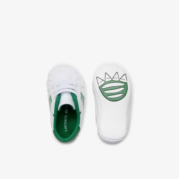 Shoes and Accessories Kids Lacoste Infants L004 Cub Sneakers Whitegreen 082