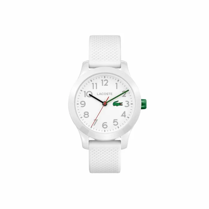Shoes and Accessories Kids Lacoste Kid039s L1212 Watch With White Silicone Strap White 000