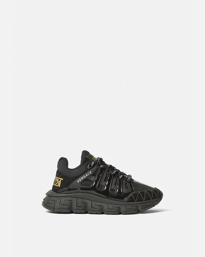 Shoes Kids Versace Trigreca Sneakers Blackgold