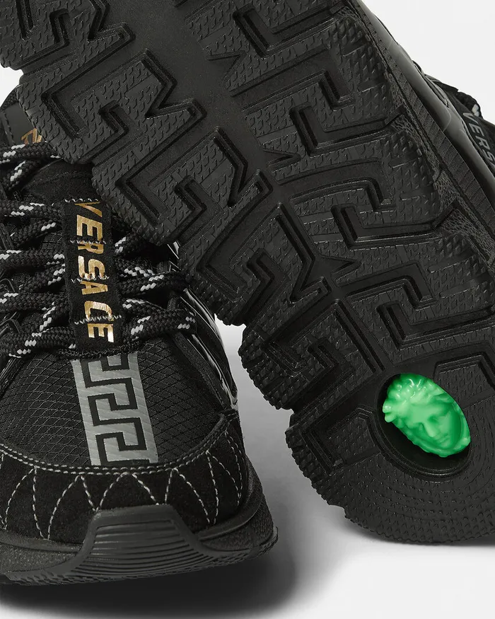 Shoes Kids Versace Trigreca Sneakers Blackgold