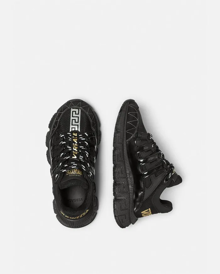 Shoes Kids Versace Trigreca Sneakers Blackgold