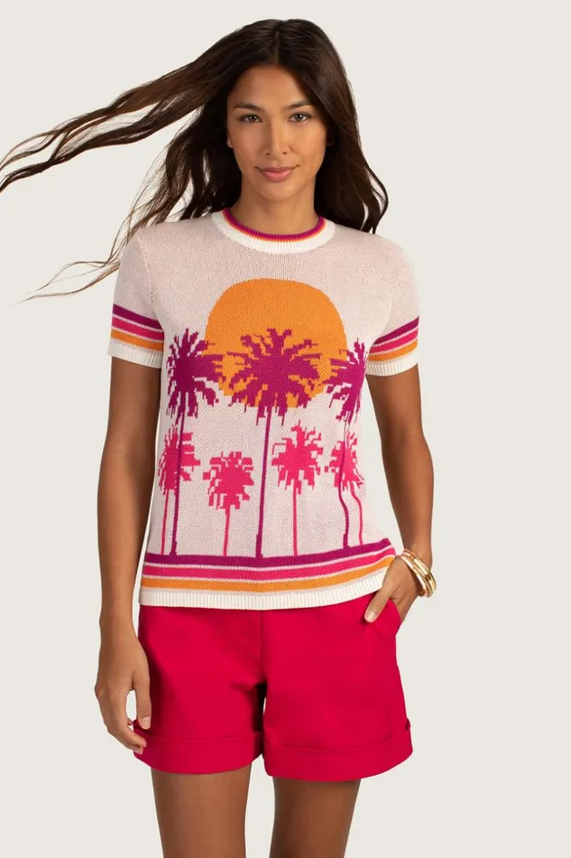 SHOP Trina Turk ALL TOPS MIRAGE CREWNECK