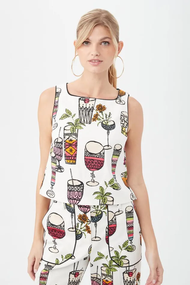 SHOP Trina Turk ALL TOPS PIPED VENYA TOP