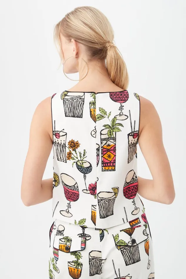 SHOP Trina Turk ALL TOPS PIPED VENYA TOP
