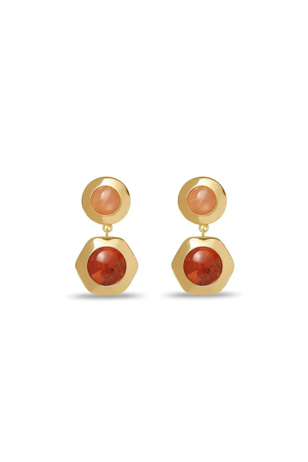 SHOP Trina Turk JEWELRY GEO BEZEL JEWEL CLIP ON EARRING