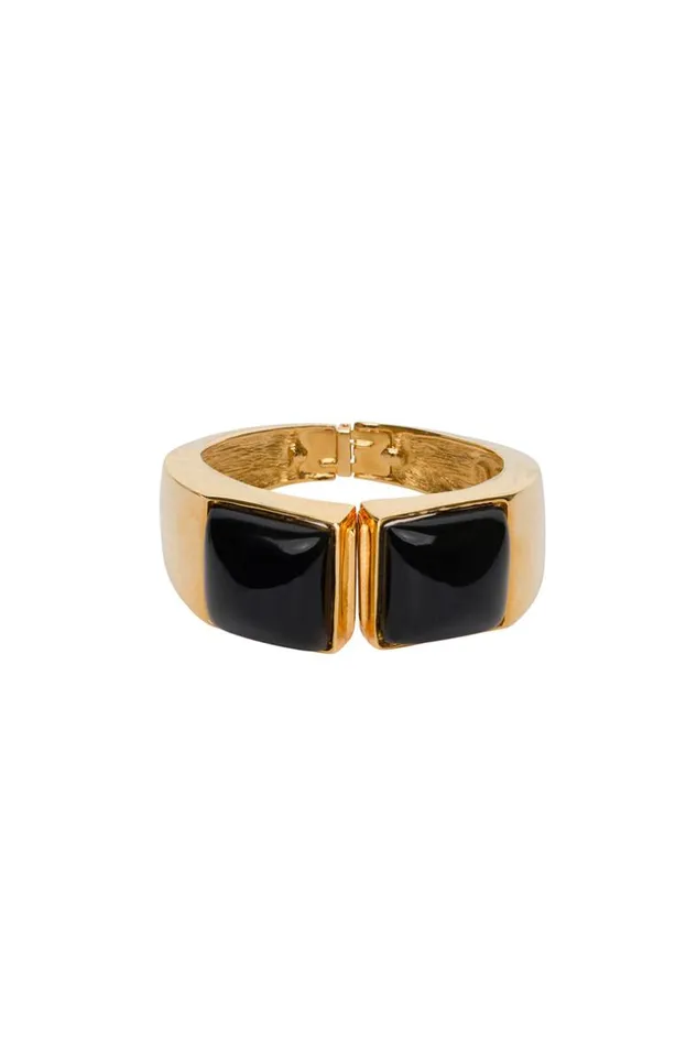SHOP Trina Turk JEWELRY KJL BLACK SQUARE CABACHON CUFF