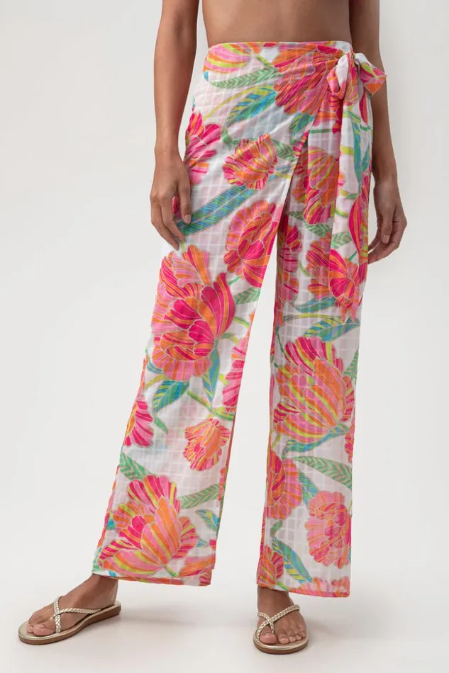 SHOP Trina Turk MATCHING SWIM SETS WOMEN039S POPPY RELAXED CROSSOVER SWIM COVERUP PANT