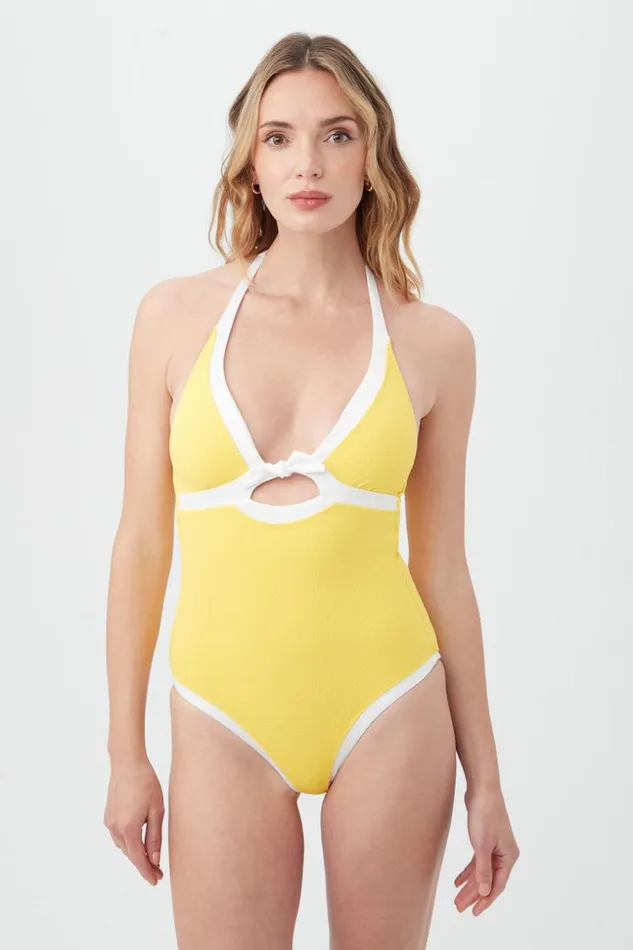 SHOP Trina Turk ONE PIECE SWIMWEAR WOMEN039S COURTSIDE TIE FRONT ONE PIECE SWIMSUIT