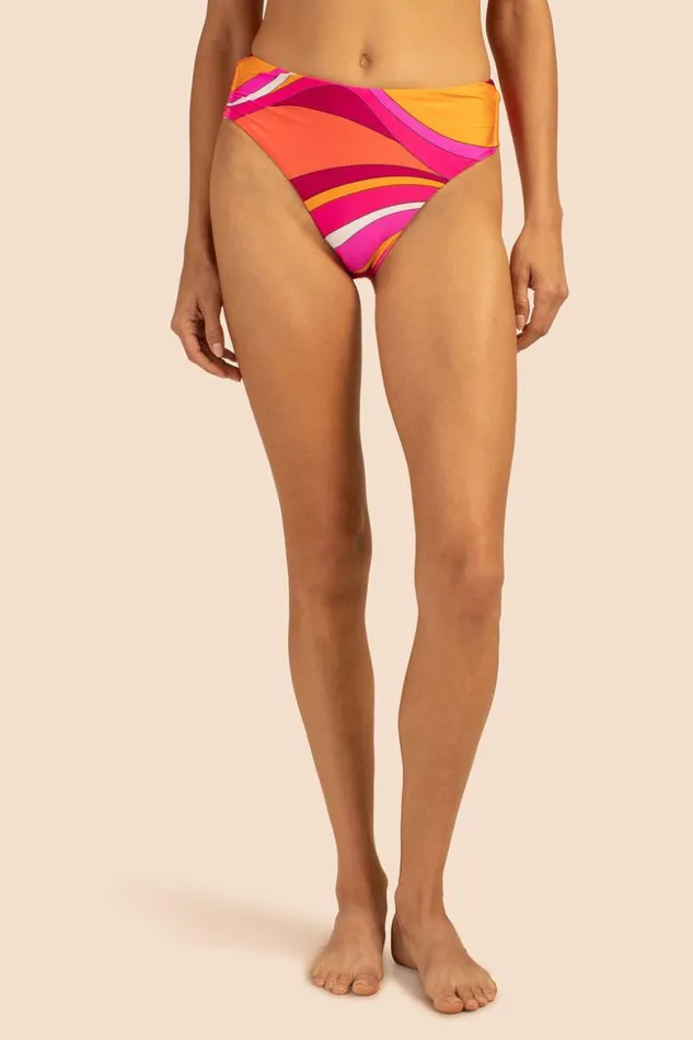 SHOP Trina Turk SWIM BOTTOMS VIVID VISTA SHIRRED HIGH WAIST BOTTOM