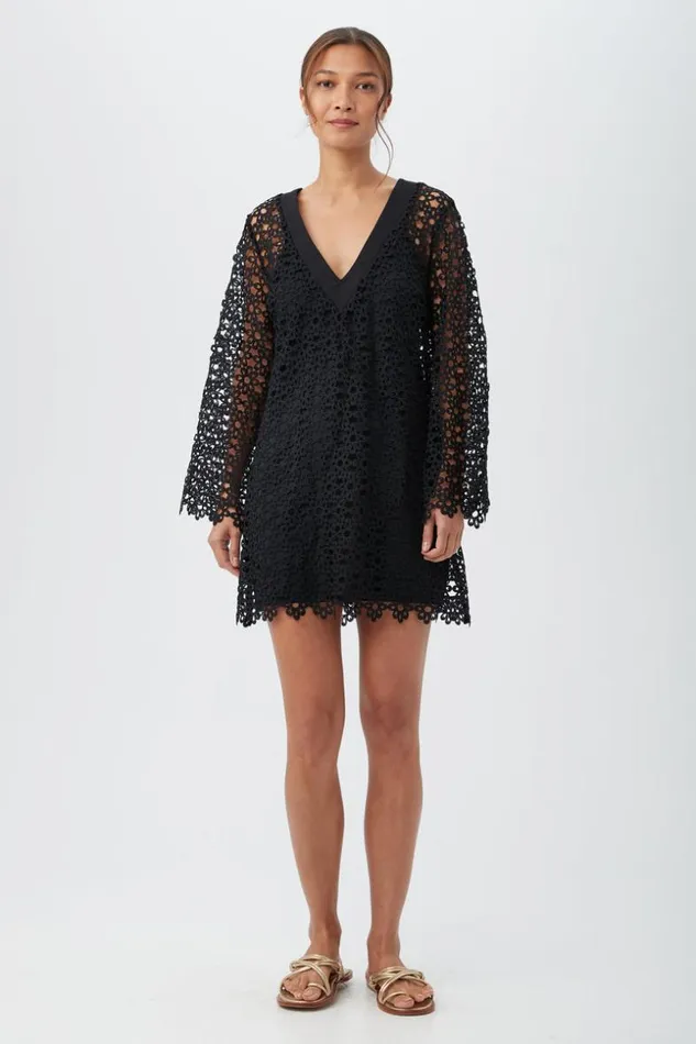 SHOP Trina Turk SWIM COVER UPS WOMEN039S CHATEAU LACE LONG SLEEVE VNECK SWIM COVERUP DRESS SHOP Trina Turk SWIM COVER UPS WOMEN039S CHATEAU LACE LONG SLEEVE VNECK SWIM COVERUP DRESS