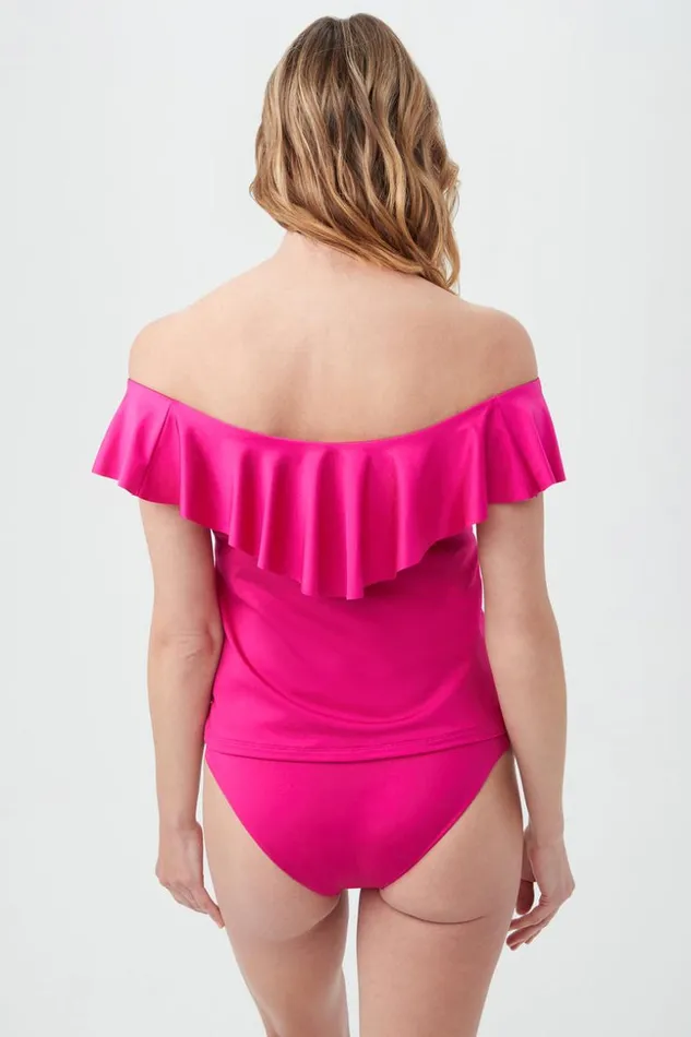 SHOP Trina Turk SWIM TOPS WOMEN039S MONACO OFF THE SHOULDER RUFFLE TANKINI SWIM TOP