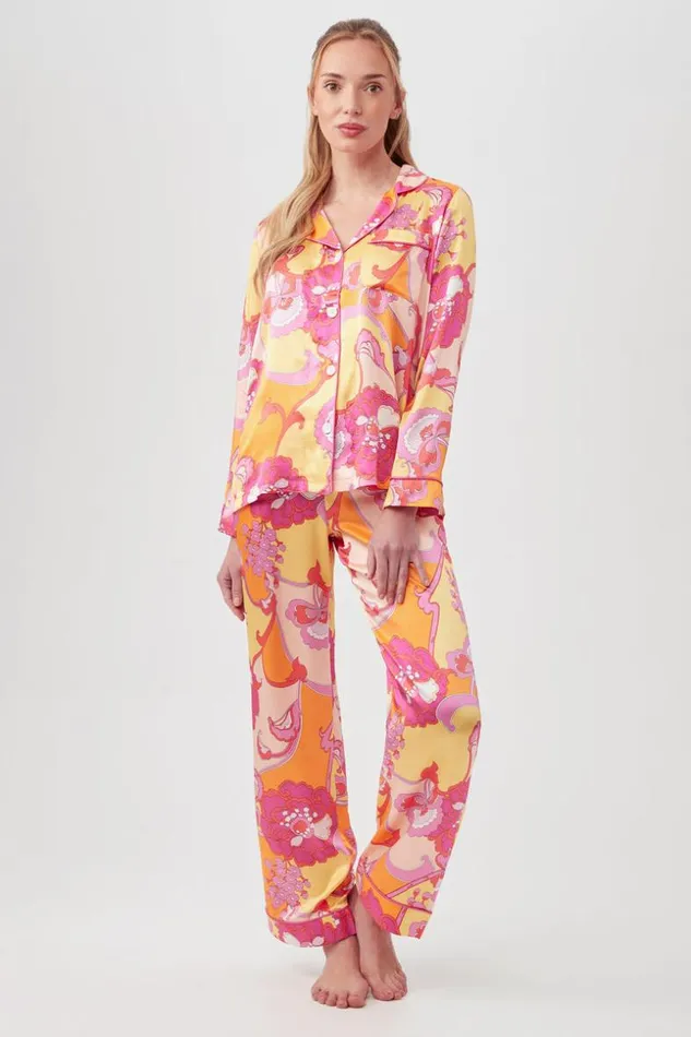 SHOP Trina Turk WOMEN039S SLEEPWEAR APACHE BLOOM WOMEN039S LONG SLEEVE LONG PANT SILK PJ SET SHOP Trina Turk WOMEN039S SLEEPWEAR APACHE BLOOM WOMEN039S LONG SLEEVE LONG PANT SILK PJ SET