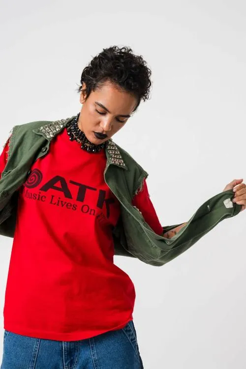 Short Sleeve Men Gallery Dept MUSIC LIVES ON ATK Red