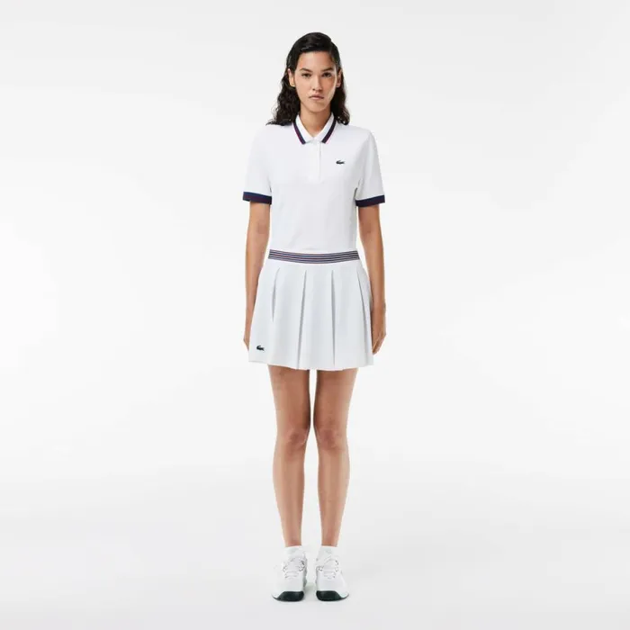 Shorts and Skirts Women Lacoste Women039s Skirt With Integrated Piqu Shorts White 001