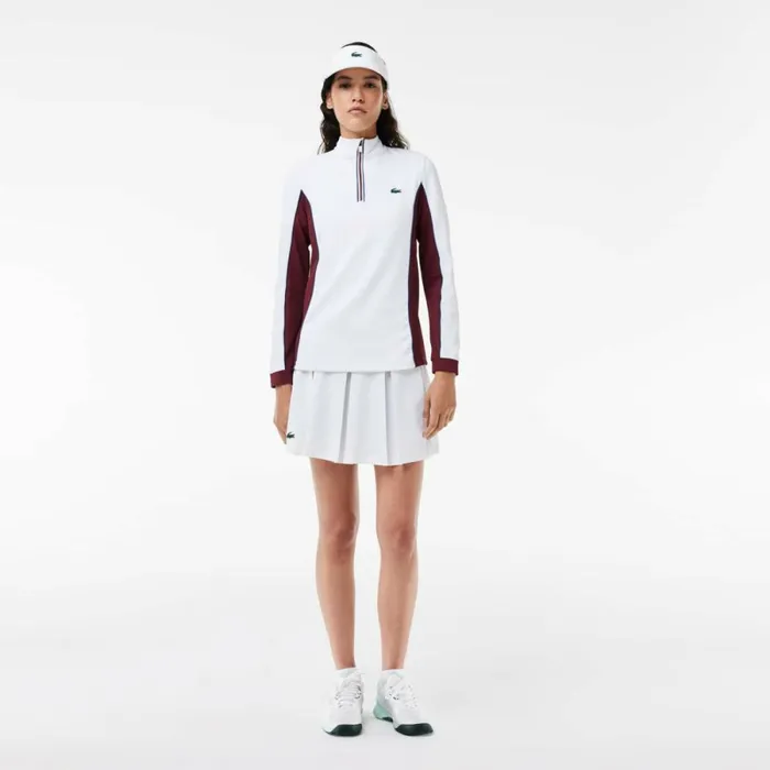 Shorts and Skirts Women Lacoste Women039s Skirt With Integrated Piqu Shorts White 001