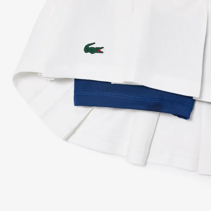 Shorts and Skirts Women Lacoste Women039s Skirt With Integrated Piqu Shorts White 001