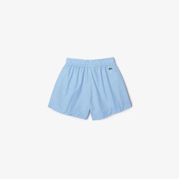 Shorts and Skirts Women Lacoste Womens Monogram Print Shorts Pastel Blue Hbp