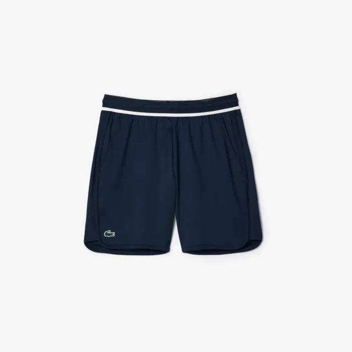 Shorts and Swim Men Lacoste Men039s Lacoste Sport X Daniil Medvedev Tennis Shorts Navy Blue 166