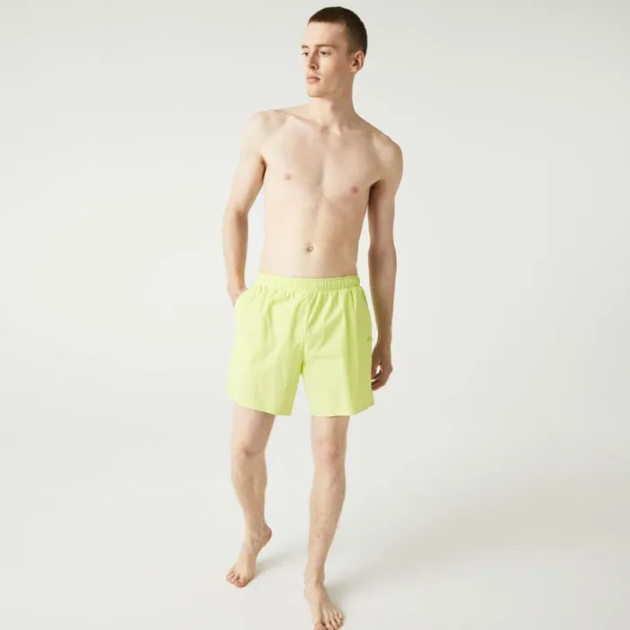 Shorts and Swim Men Lacoste Men039s Light Swim Trunks Flashy Yellow Tuk