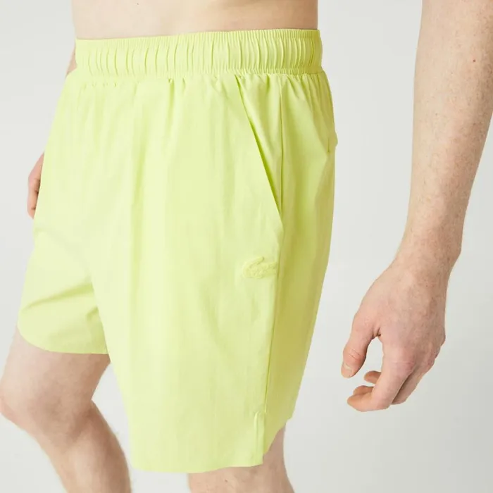 Shorts and Swim Men Lacoste Men039s Light Swim Trunks Flashy Yellow Tuk