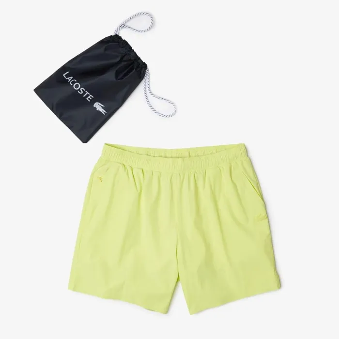 Shorts and Swim Men Lacoste Men039s Light Swim Trunks Flashy Yellow Tuk
