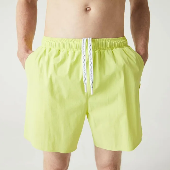 Shorts and Swim Men Lacoste Men039s Light Swim Trunks Flashy Yellow Tuk