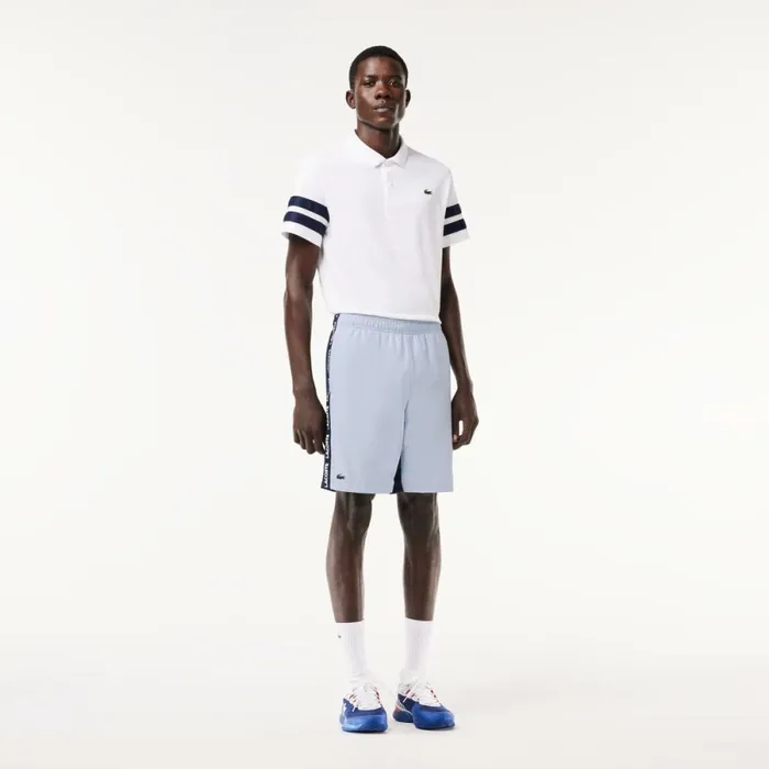 Shorts and Swim Men Lacoste Men039s Logo Stripe Tennis Shorts Light Blue Navy Blue X1j Shorts and Swim Men Lacoste Men039s Logo Stripe Tennis Shorts Light Blue Navy Blue X1j
