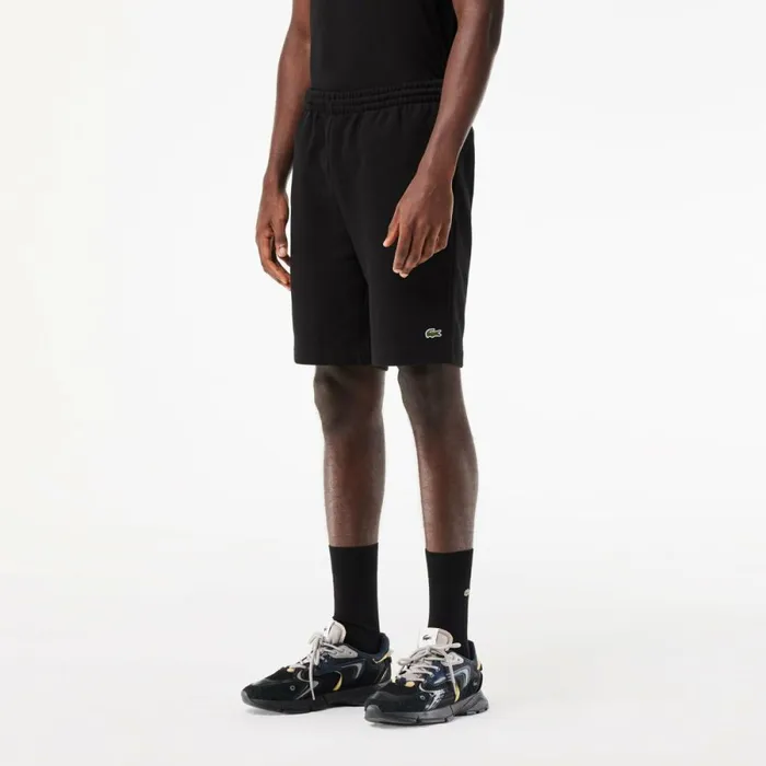 Shorts and Swim Men Lacoste Men039s Regular Fit Fleece Shorts Black 031