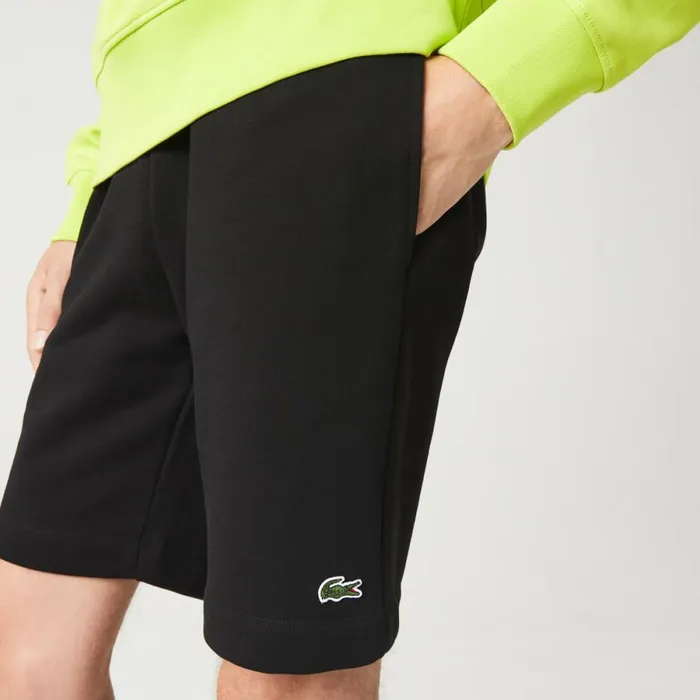 Shorts and Swim Men Lacoste Men039s Regular Fit Fleece Shorts Black 031