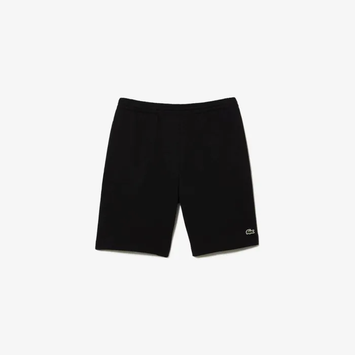 Shorts and Swim Men Lacoste Men039s Regular Fit Fleece Shorts Black 031
