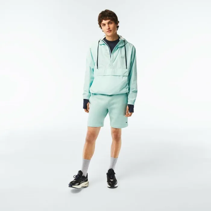 Shorts and Swim Men Lacoste Men039s Regular Fit Fleece Shorts Mint Lgf