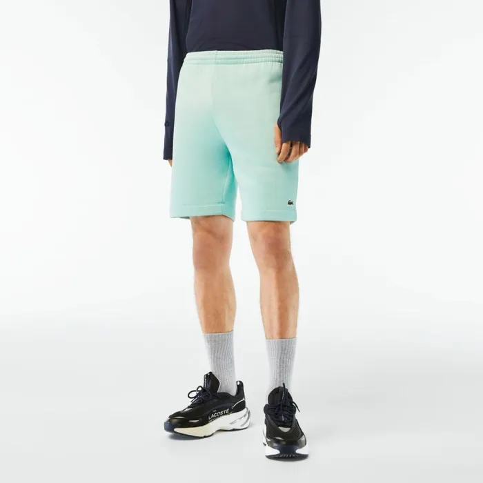 Shorts and Swim Men Lacoste Men039s Regular Fit Fleece Shorts Mint Lgf