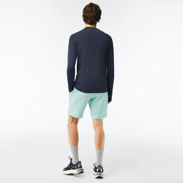 Shorts and Swim Men Lacoste Men039s Regular Fit Fleece Shorts Mint Lgf
