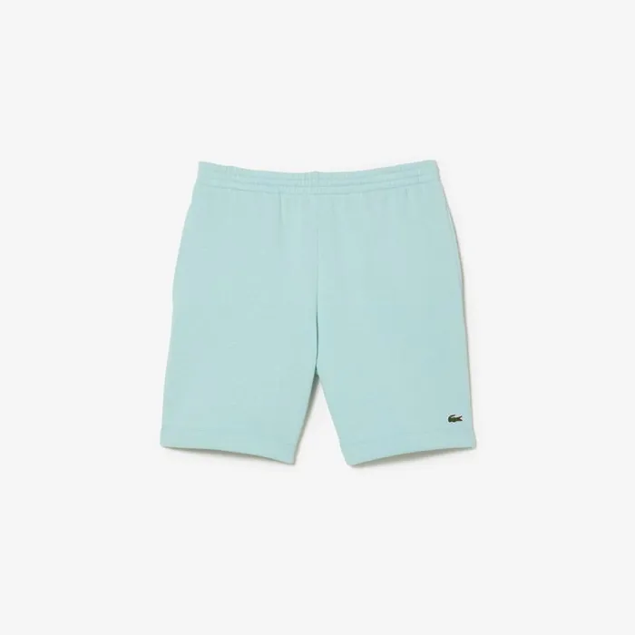 Shorts and Swim Men Lacoste Men039s Regular Fit Fleece Shorts Mint Lgf