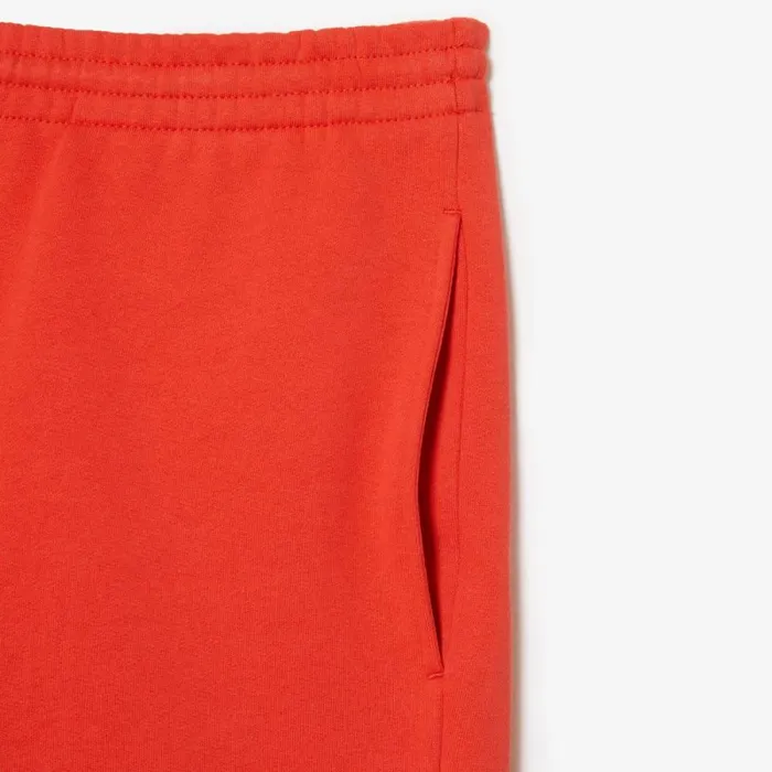 Shorts and Swim Men Lacoste Men039s Regular Fit Fleece Shorts Orange 02k