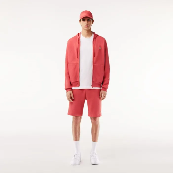 Shorts and Swim Men Lacoste Men039s Regular Fit Fleece Shorts Pink Zv9
