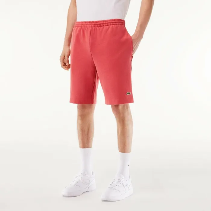 Shorts and Swim Men Lacoste Men039s Regular Fit Fleece Shorts Pink Zv9