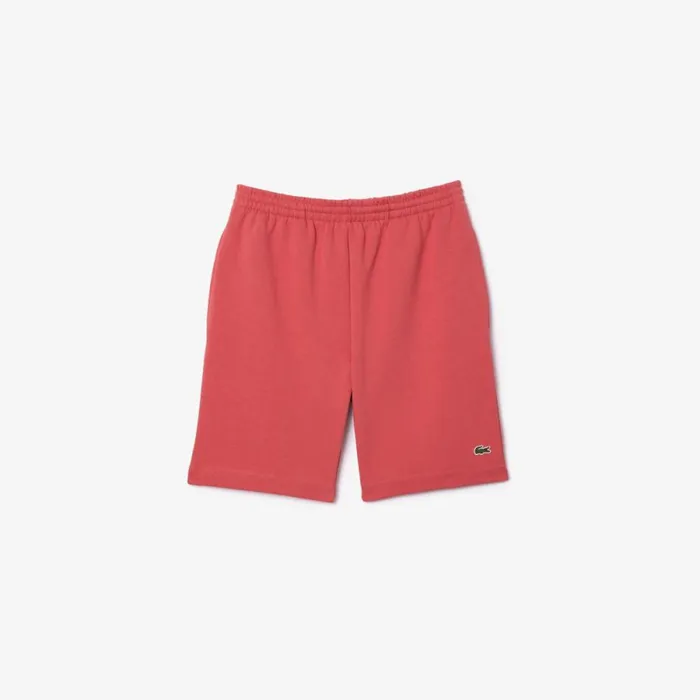 Shorts and Swim Men Lacoste Men039s Regular Fit Fleece Shorts Pink Zv9