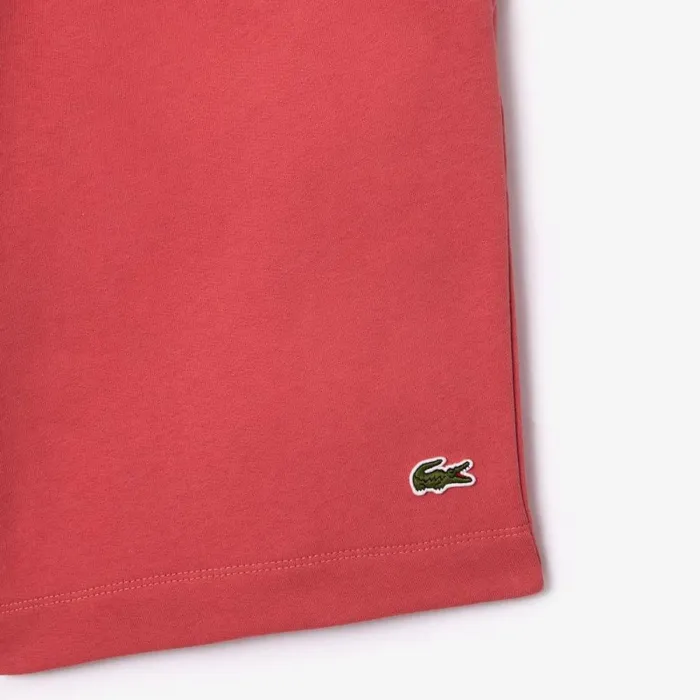 Shorts and Swim Men Lacoste Men039s Regular Fit Fleece Shorts Pink Zv9