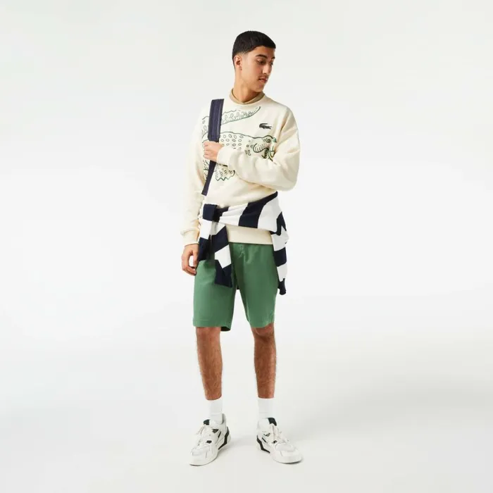 Shorts and Swim Men Lacoste Men039s Slim Fit Stretch Cotton Shorts Khaki Green Kx5