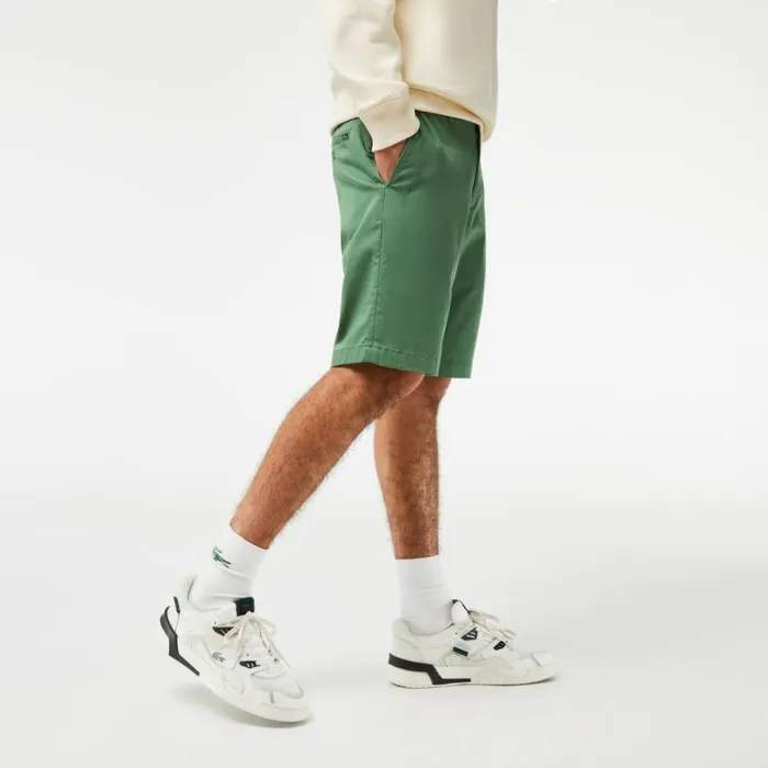 Shorts and Swim Men Lacoste Men039s Slim Fit Stretch Cotton Shorts Khaki Green Kx5
