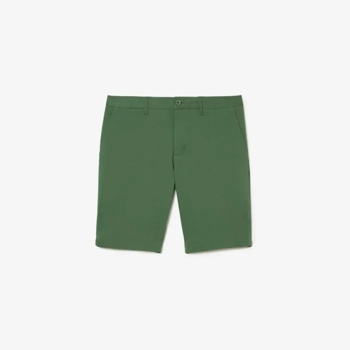 Shorts and Swim Men Lacoste Men039s Slim Fit Stretch Cotton Shorts Khaki Green Kx5