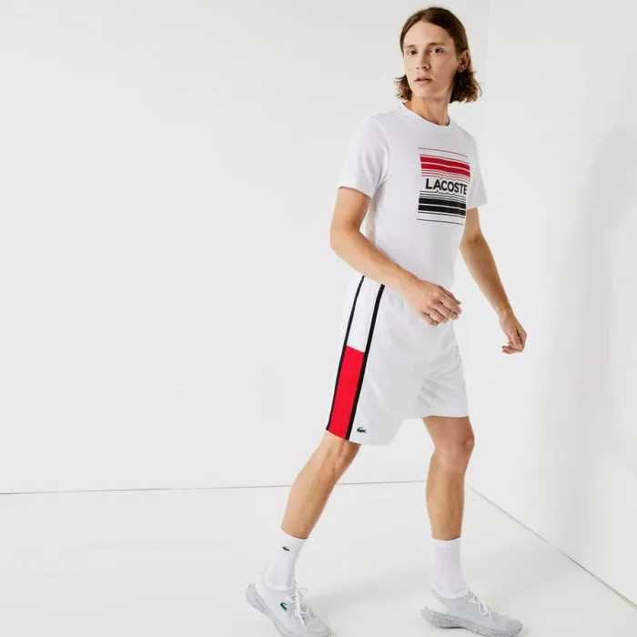 Shorts and Swim Men Lacoste Men039s Sport Colorblock Panels Lightweight Shorts White Red Black Eht Shorts and Swim Men Lacoste Men039s Sport Colorblock Panels Lightweight Shorts White Red Black Eht