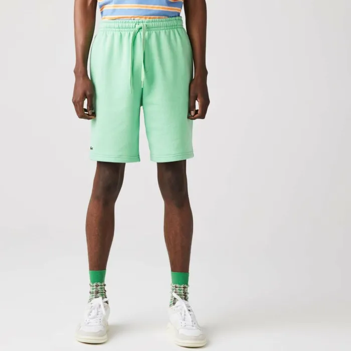 Shorts and Swim Men Lacoste Men039s SPORT Tennis Fleece Shorts Lime Green Ttf